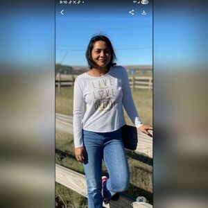 Live Love Dream Criss-Cross Back Top - No Boundaries- Size Medium